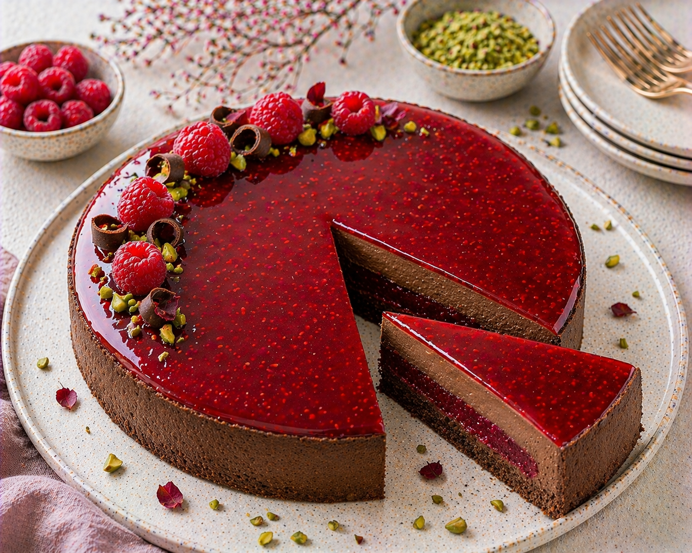 Schoko Himbeer Mousse Torte